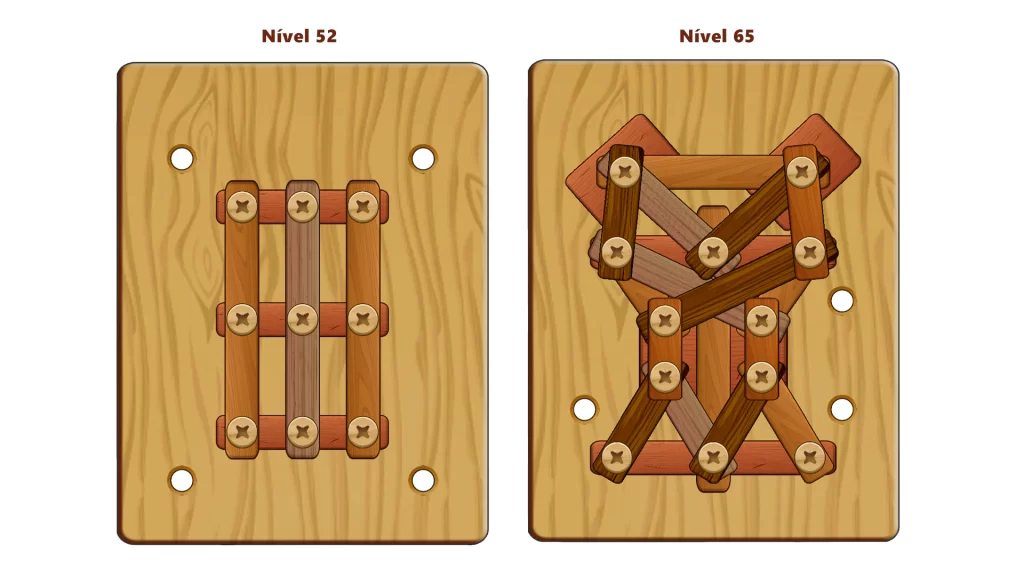 Wood Nuts & Bolts Puzzle