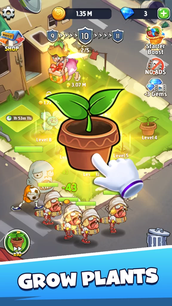 Merge Plants Zombie Defense