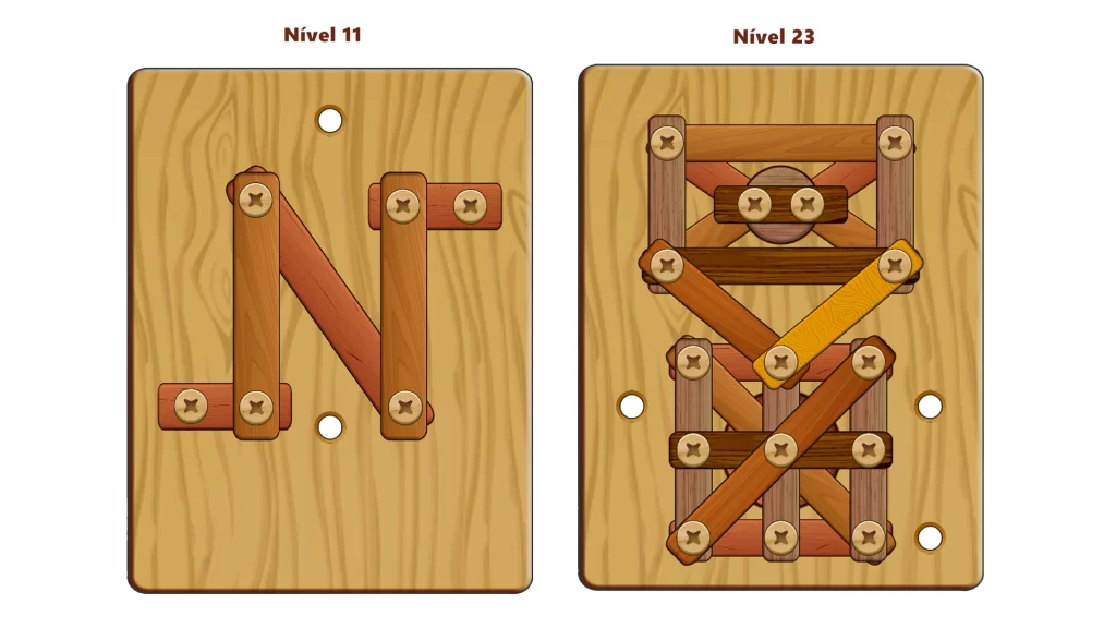 Wood Nuts & Bolts Puzzle