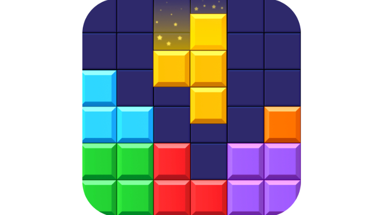 Tela do Block Blast sem anúncios com combo de blocos e coroas ilimitadas