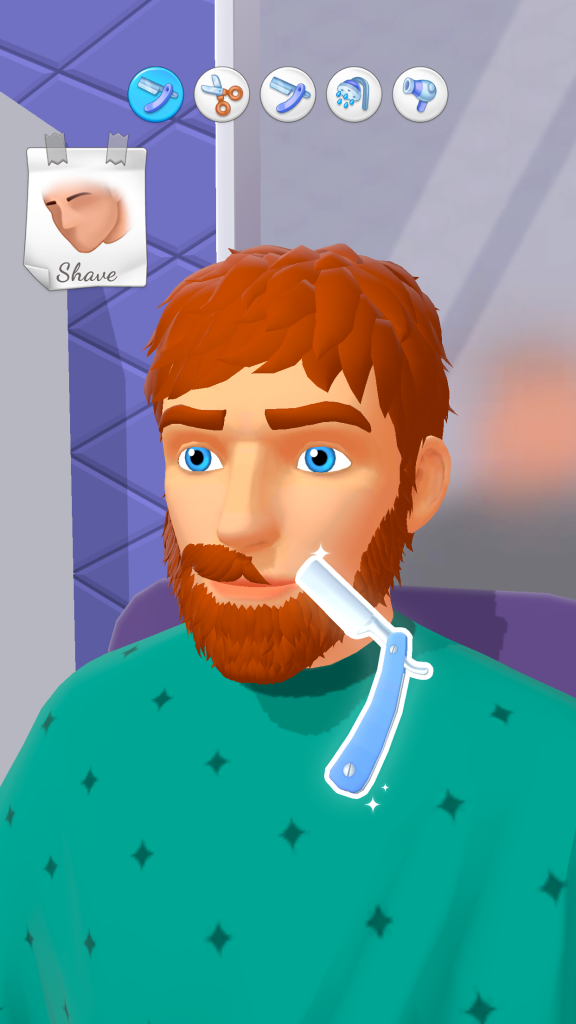 Barbearia virtual com visual 3D e sem anúncios