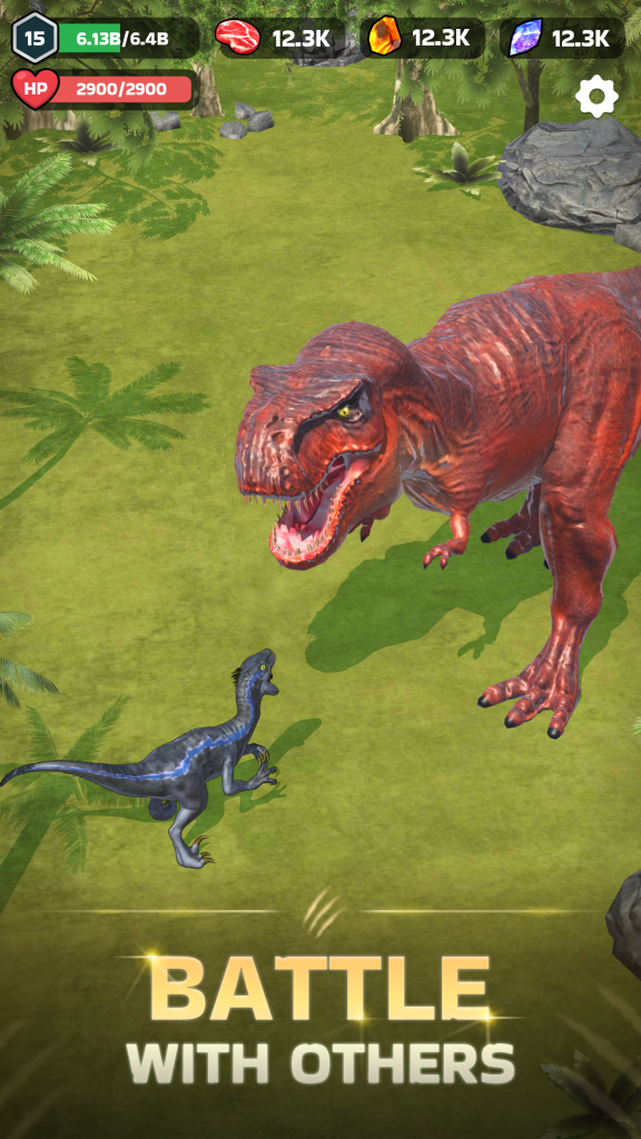 Menu MOD e gemas ilimitadas no Dinosaur Universe mod