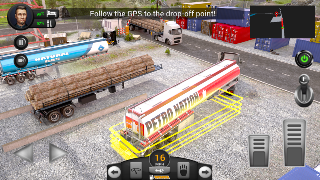 Gameplay do Real Truck Driving Simulator com dinheiro infinito no Android
