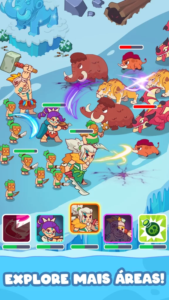 Gameplay de Icy Village com recursos infinitos no Android