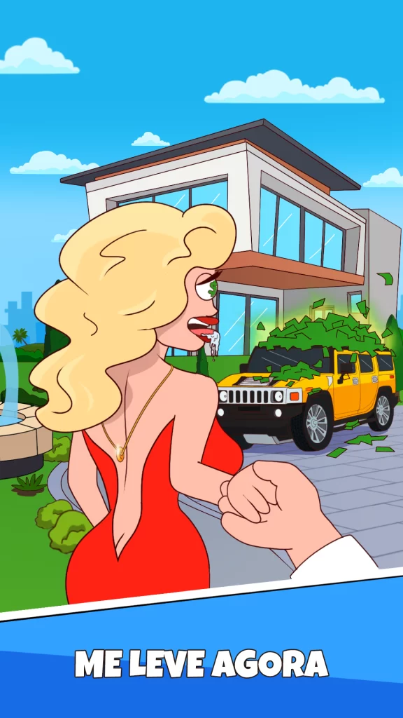 Idle Guy mod apk mostrando o dinheiro ilimitado